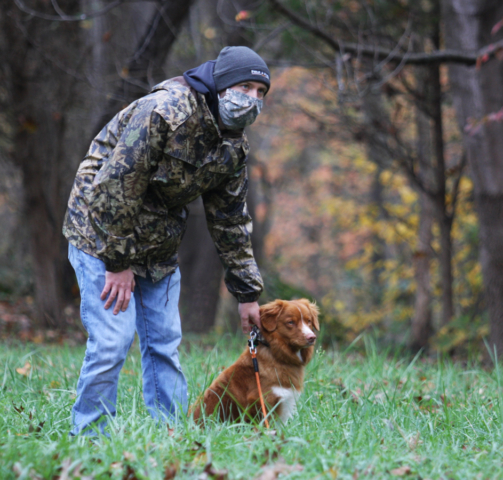 Toller and handler 2